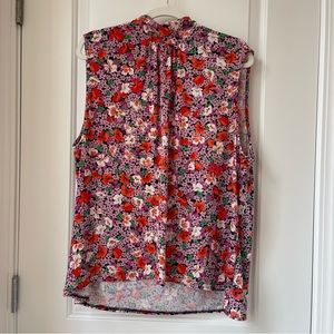 Ann Taylor XL bow tie back detail floral tank top